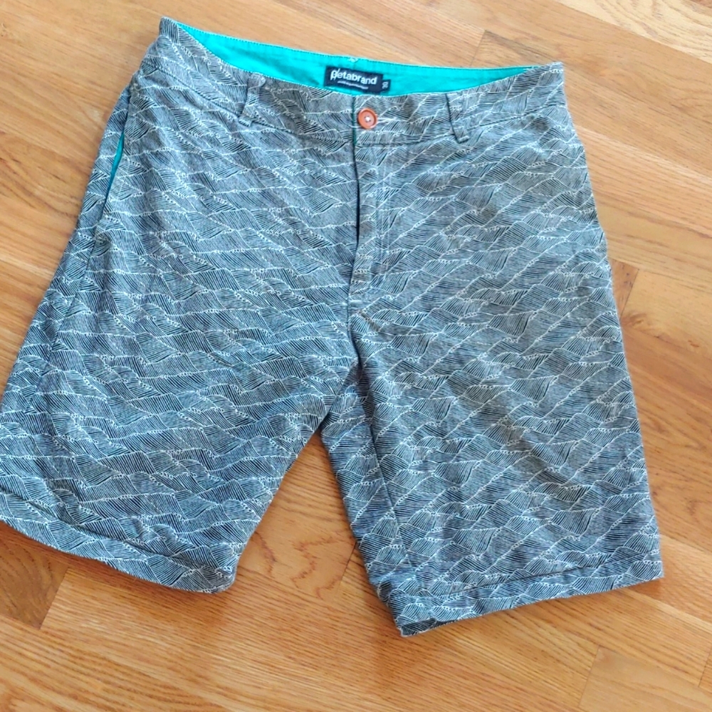 Betabrand Black White Pattern Shorts